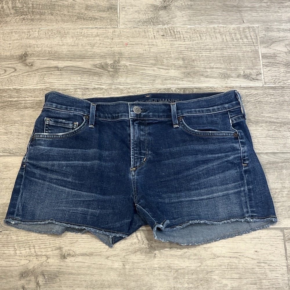 Citizen of Humanity Women's‎ Dark Blue Style 978B-639 Size 29 Ava Denim Fray Hem